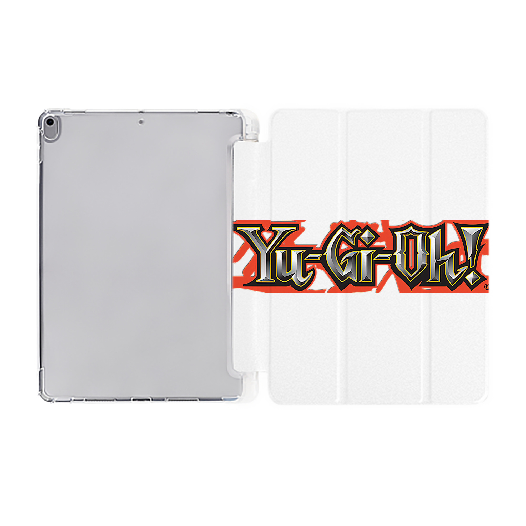 （画像用） 遊☆戯☆王 Yu-Gi-Oh! IPad ケース ペン収納付き 三つ折りスタンド PUレザー×シリコン 対応機種9.5/10.5/10.9インチ